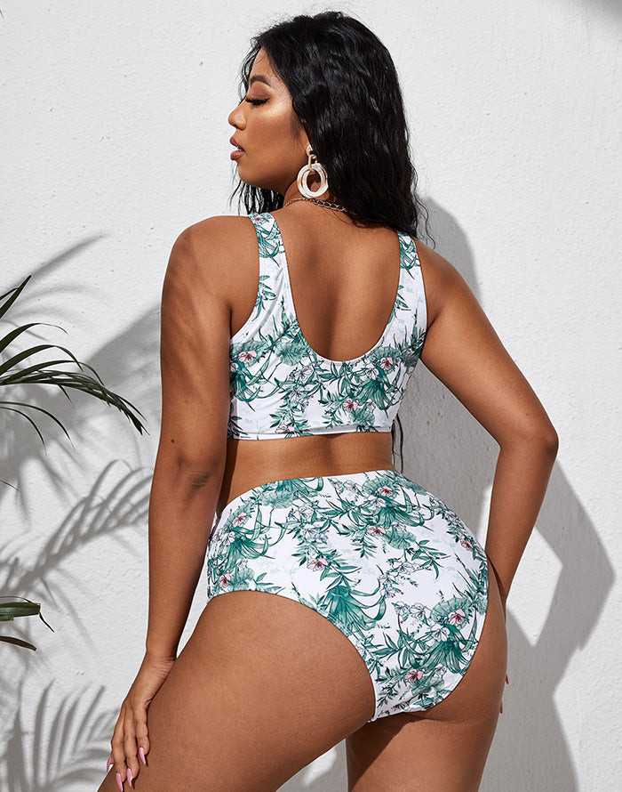 simiswim - Light Green High-Waist Bikini Suit