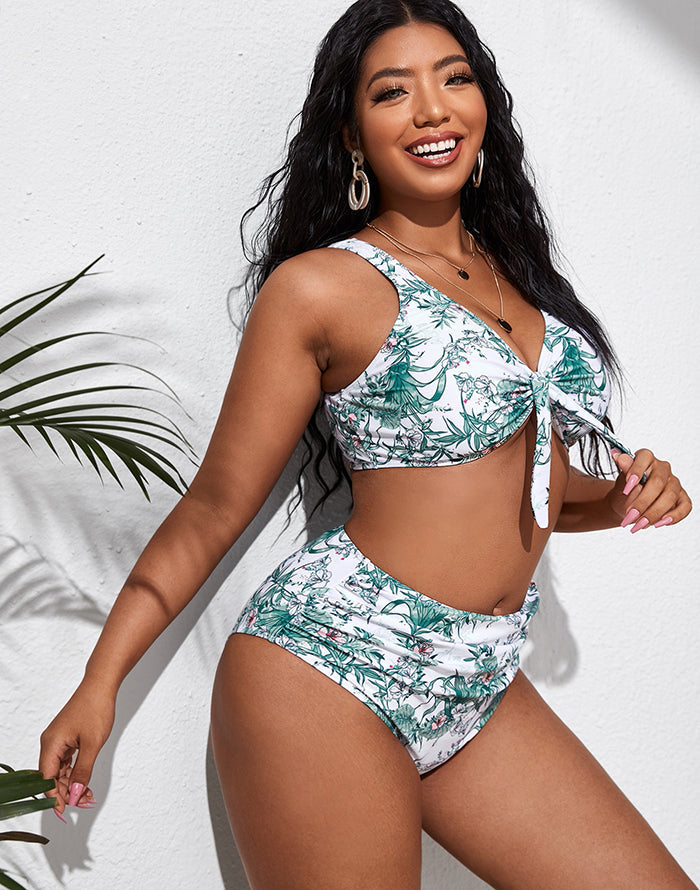 simiswim - Light Green High-Waist Bikini Suit