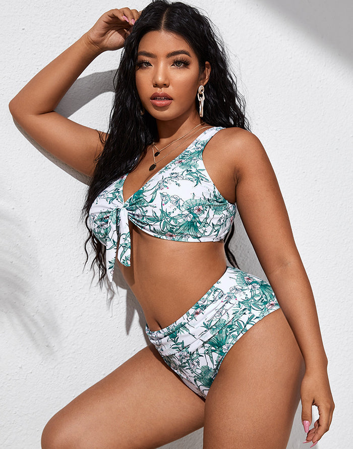 simiswim - Light Green High-Waist Bikini Suit