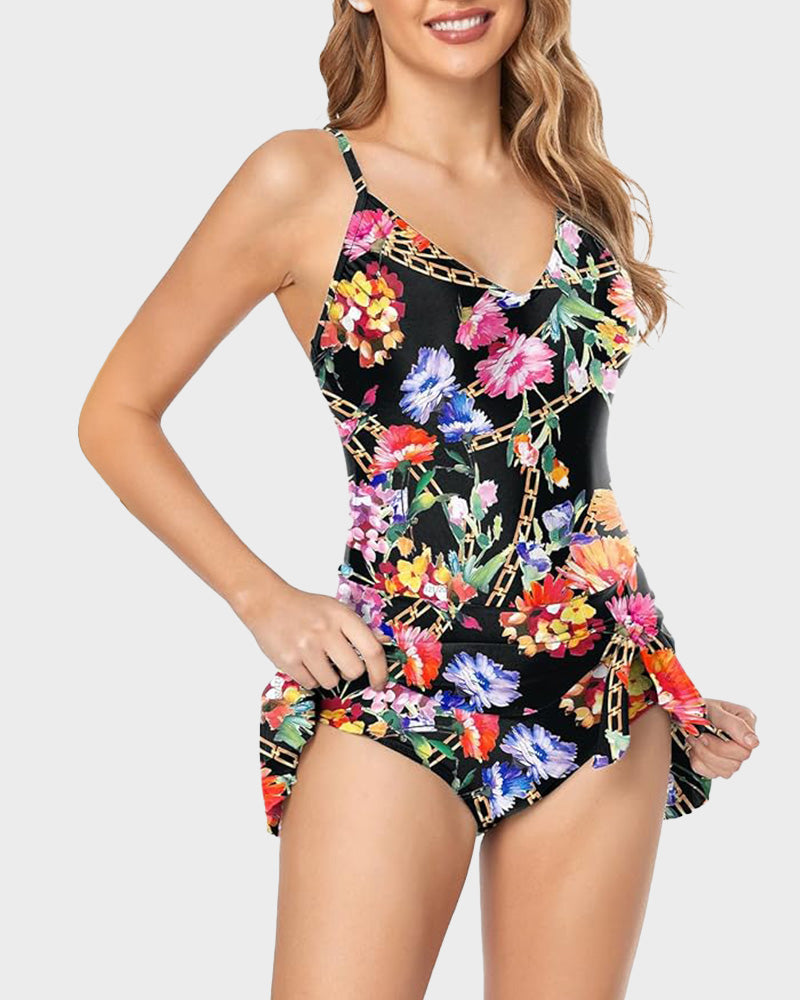 simiswim - Women's Tummy Control Slim Fit One Piece Swimsuit