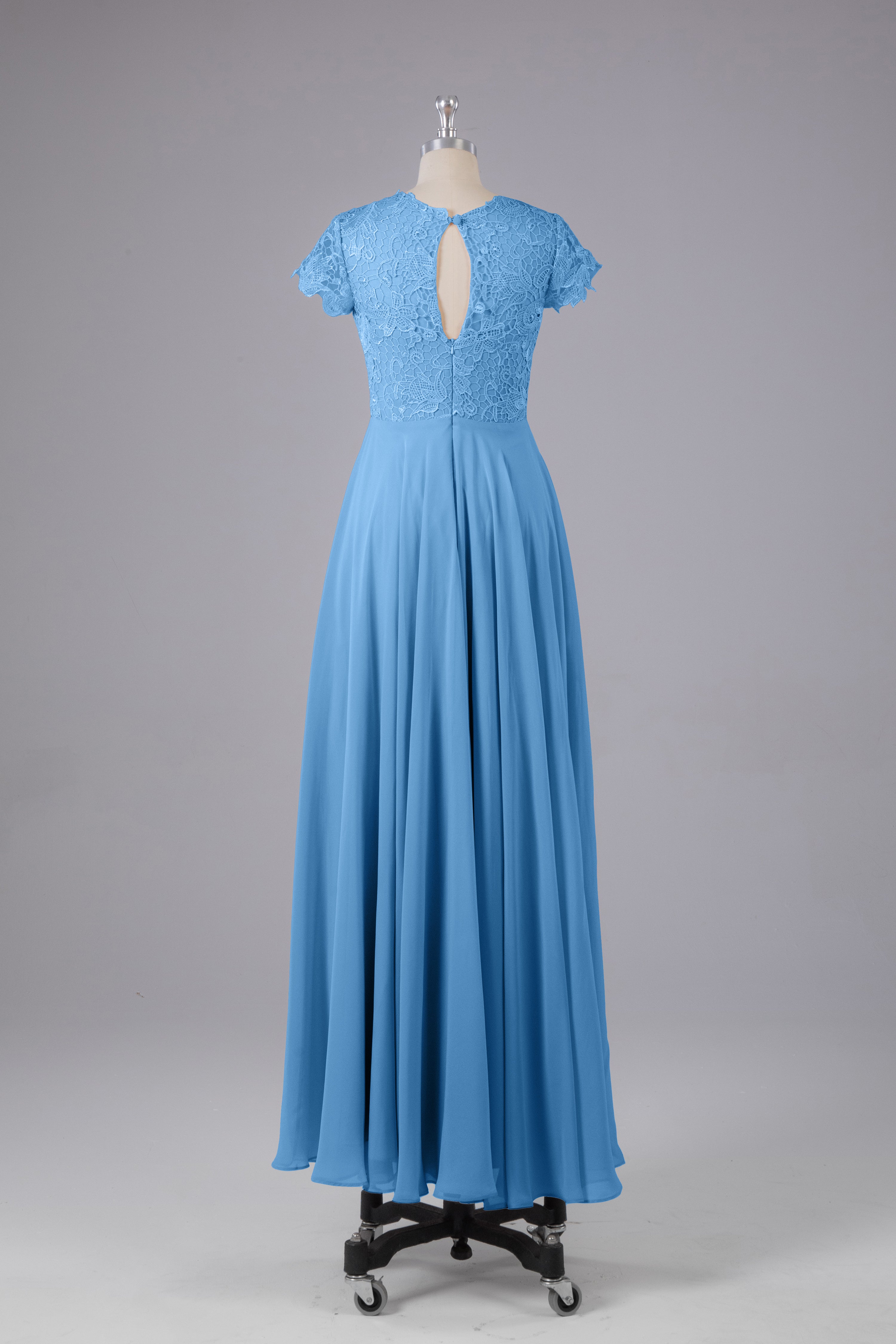 Elegant Lace Appliques Chiffon Bridesmaid Dresses