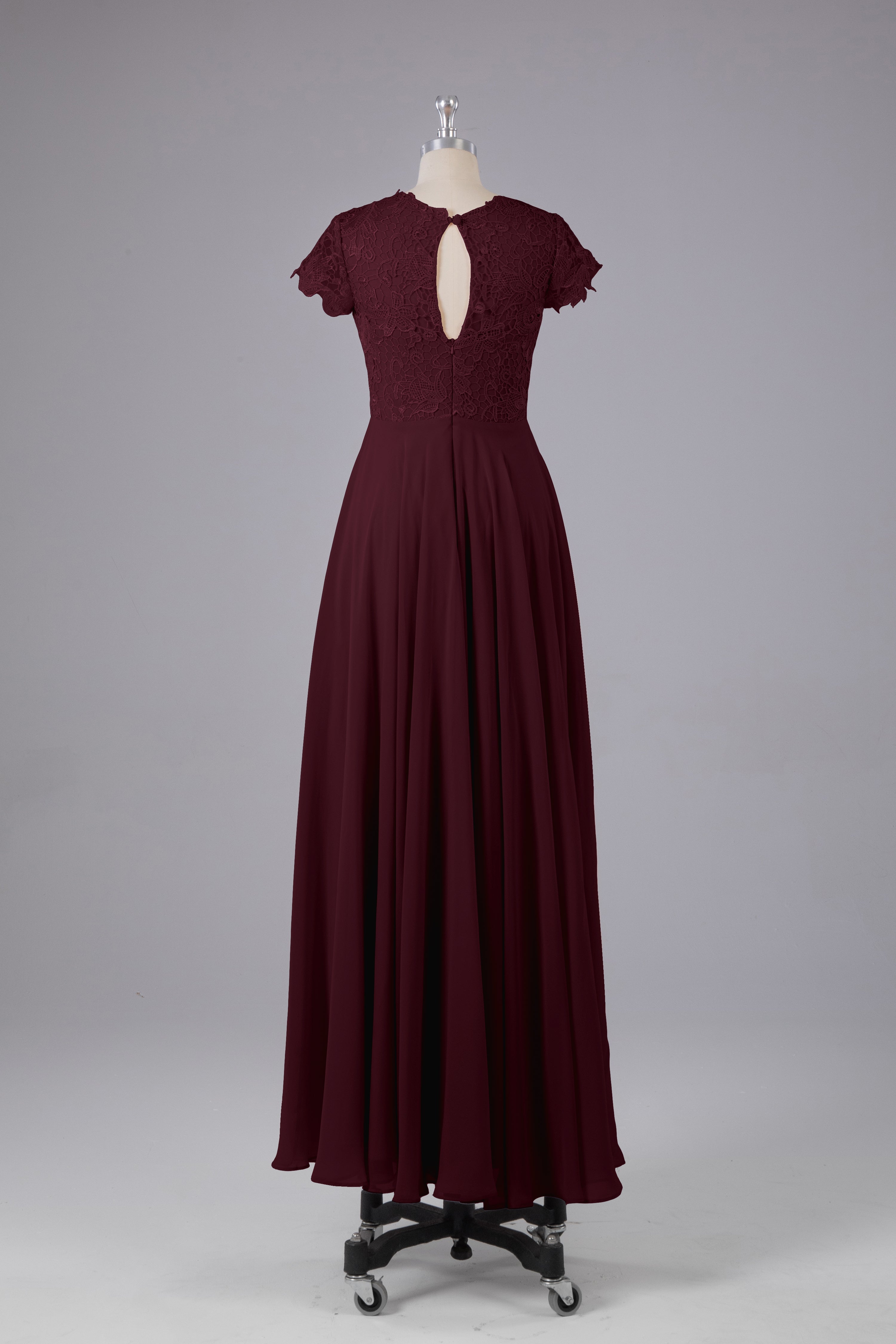 Elegant Lace Appliques Chiffon Bridesmaid Dresses