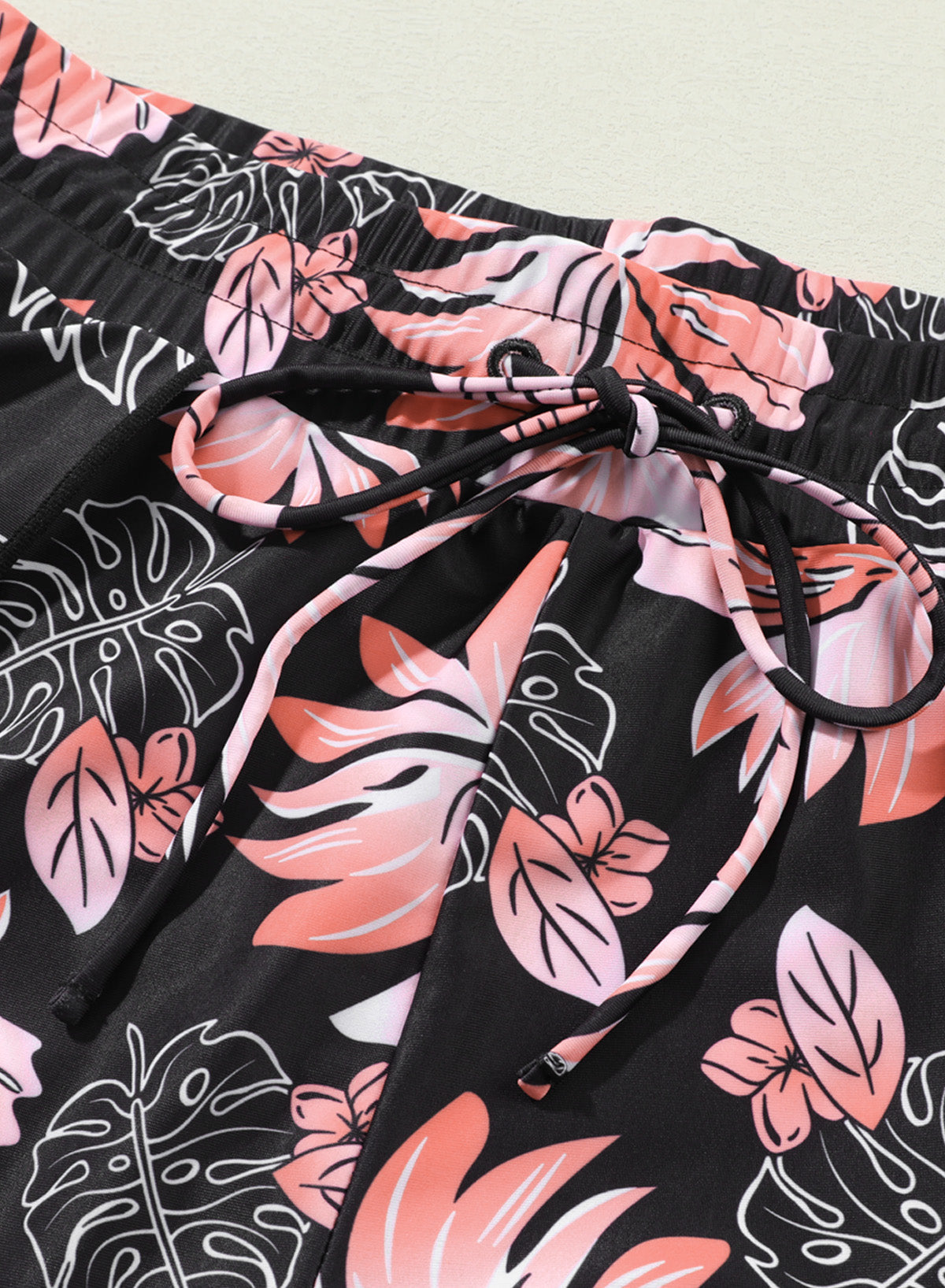 simiswim - Floral Print Simple High Waist Swim Short