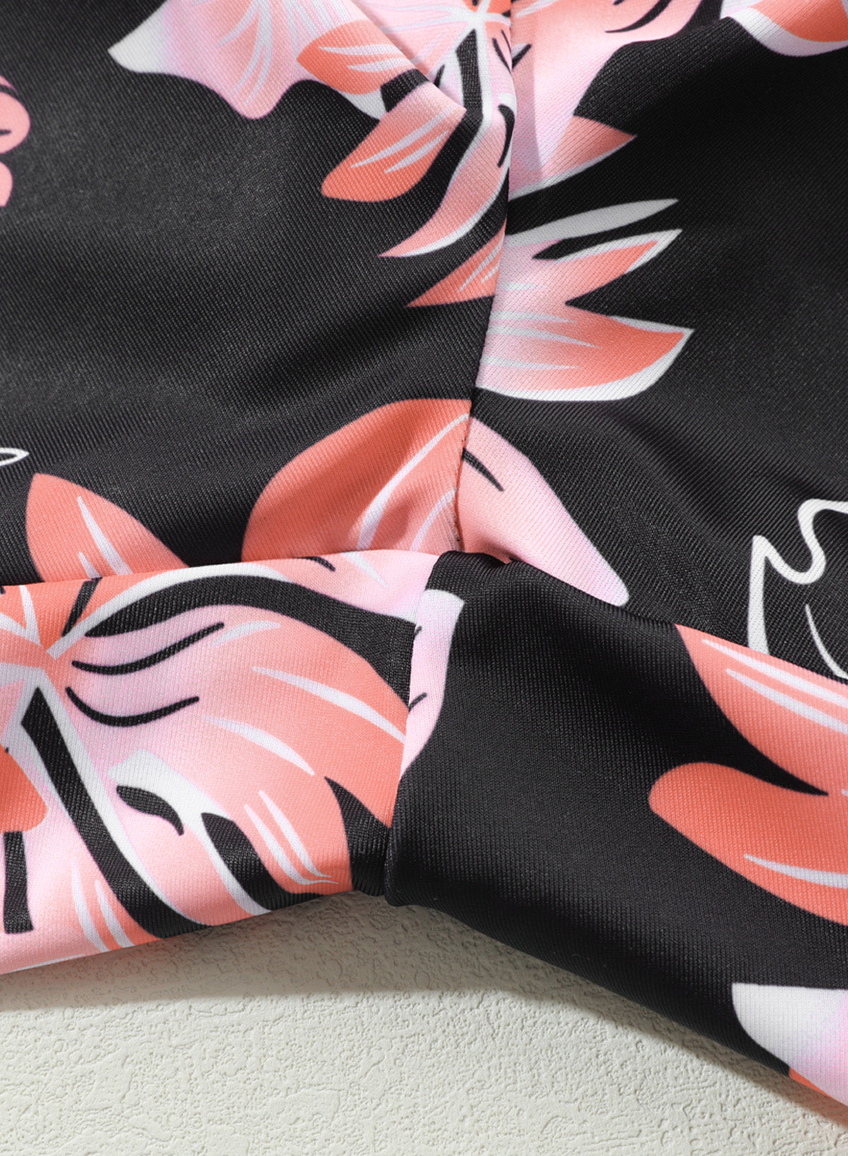 simiswim - Floral Print Simple High Waist Swim Short