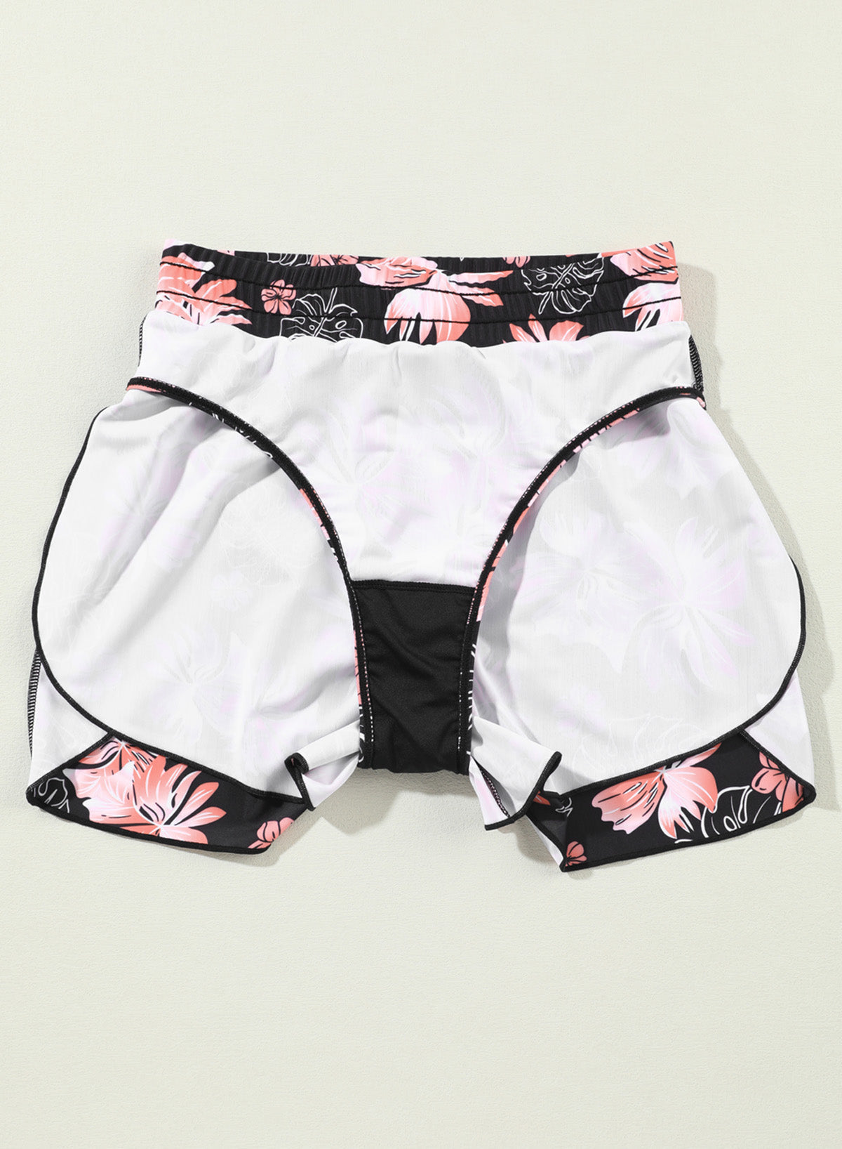 simiswim - Floral Print Simple High Waist Swim Short