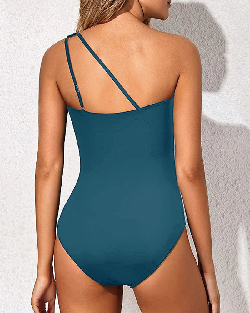 simiswim - One Shoulder One Piece Swimsuit for Women Tummy Control Bathing Suits