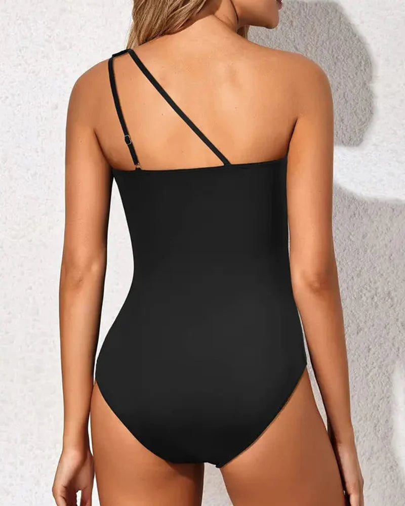 simiswim - One Shoulder One Piece Swimsuit for Women Tummy Control Bathing Suits