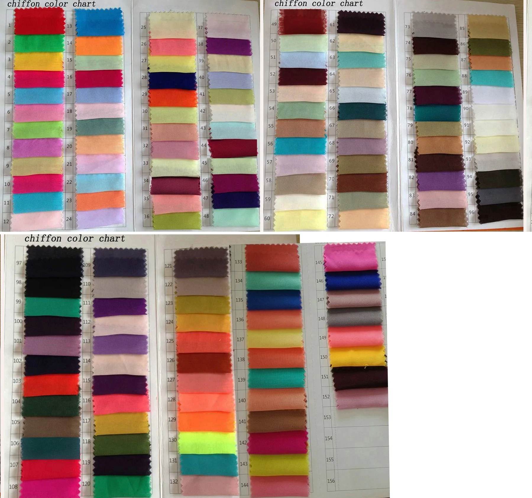 Chiffon Swatches
