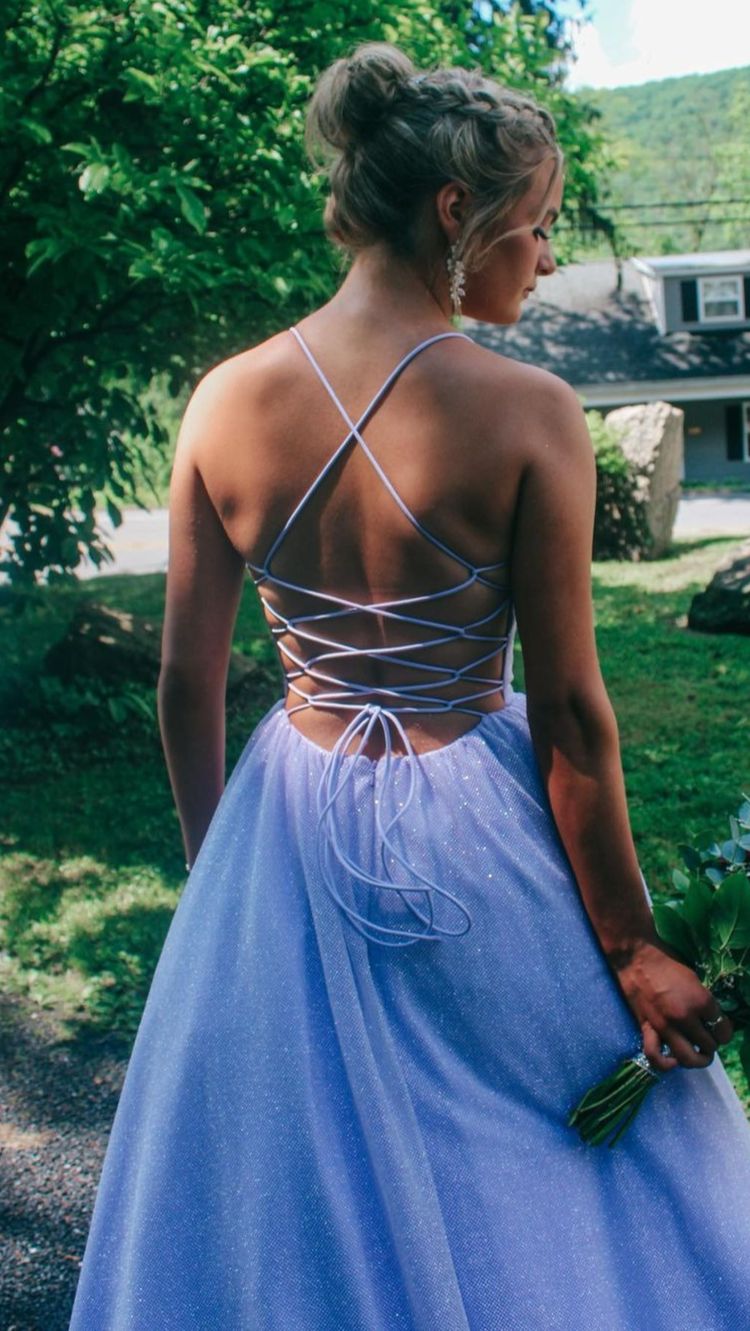 Sparkly Lavender A-Line Custom Pageant Dress Formal Evening Dress Long Prom Dress