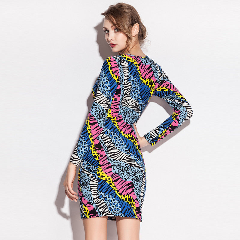 Print Cotton Material Hot girl Chest Hollow Night Club