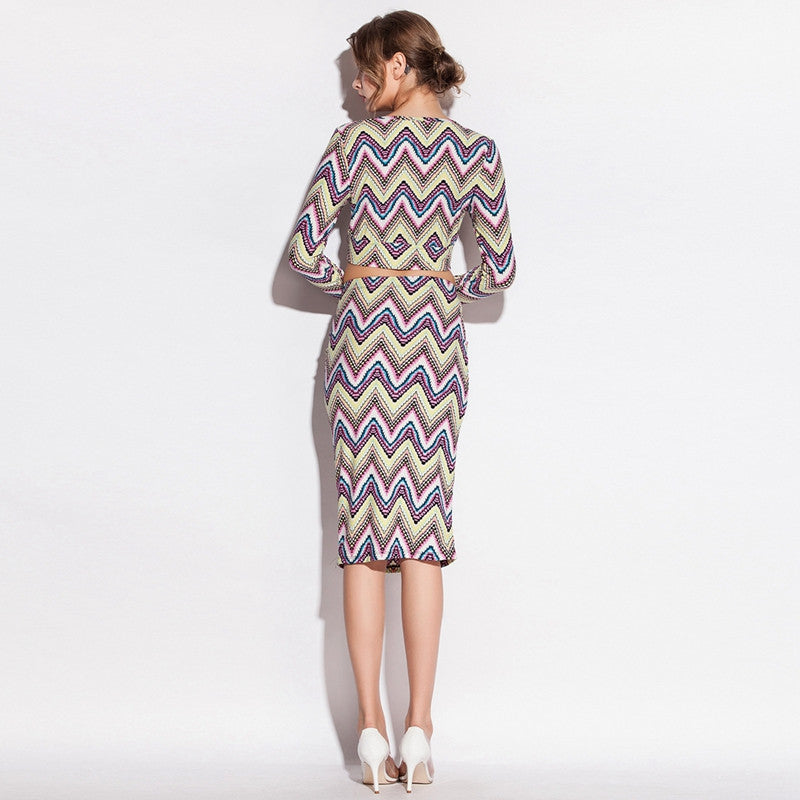 Cotton Two Pieces Women Sex Tight Night Club Dresses