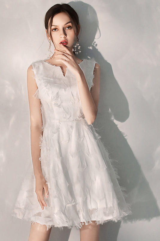 Pretty Sleeveless V-Neck A Line Short Princess Homecoming Dress