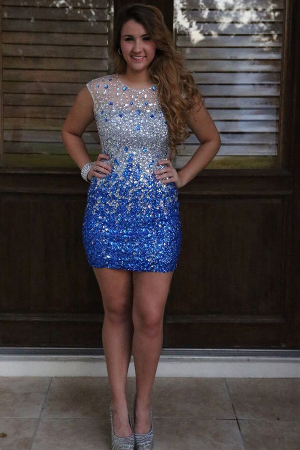 Beading Sheath Short Prom Dresses Homecoming Dresses