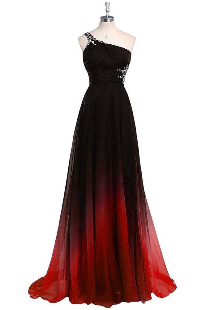 Ombre red gown top