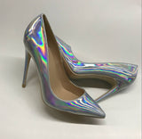 Silver Laser High Heels Fashion Party Shoes yy39