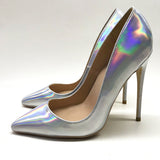 Silver Laser High Heels Fashion Party Shoes yy39