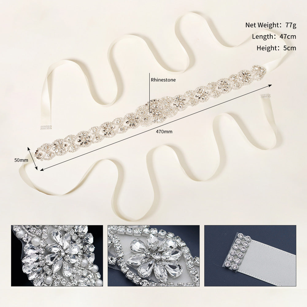 CHIC DIARY Diamond, Rhinestone, Pearl, Decorative Wedding Belt, Crystal Belt, Wedding Accessory B05