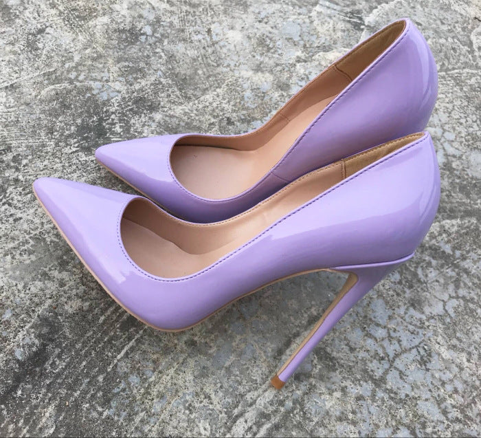 Purple high-heels Fashion Evening Party Shoes yy32