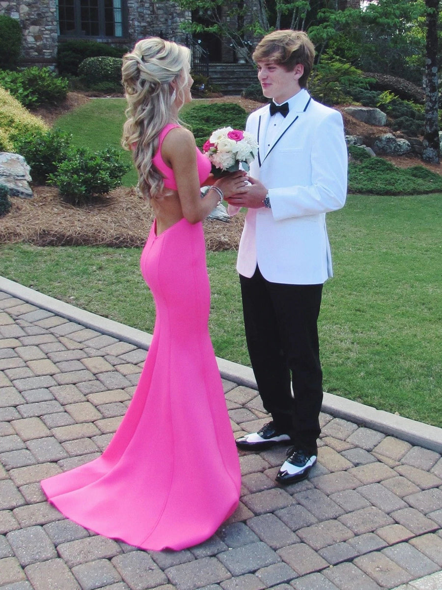 Hot pink top dress formal