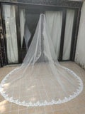 Long 3M Lace Edge Tulle Wedding Veils Bridal Veil V0052