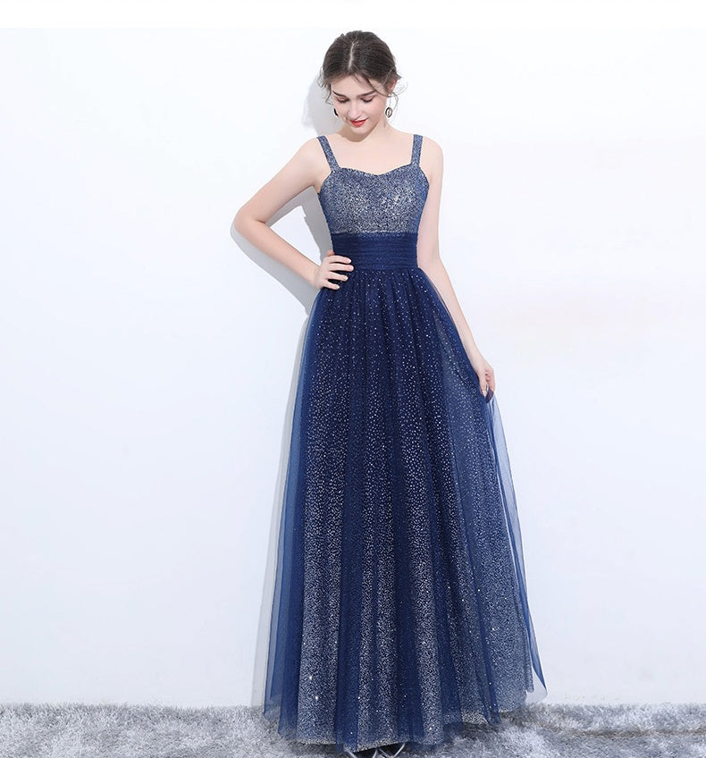 Chic Sequin Shiny Floor Length Zipper Back Long Party Prom Dresses For Teens Y0050