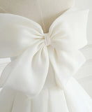 Charming Long Ivory Wedding Dress Bridal Gown With Bowknot Y0061
