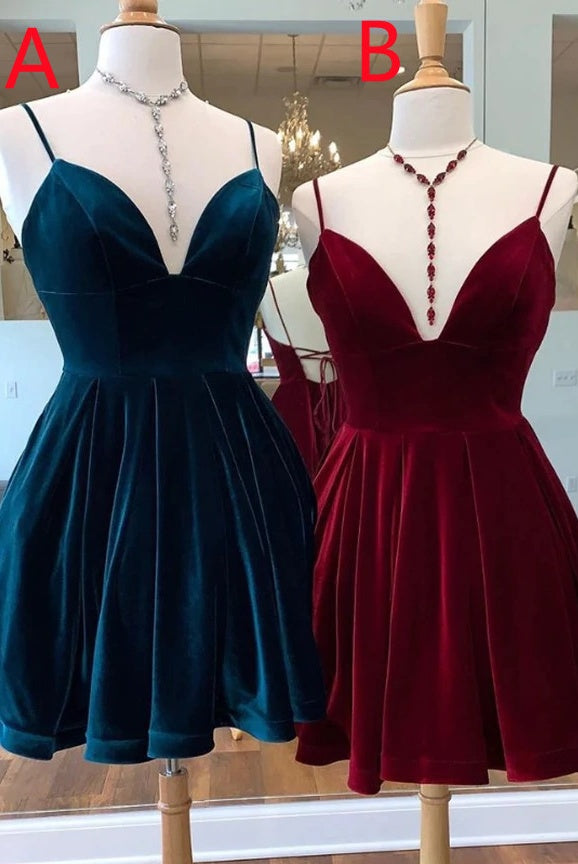 Spaghetti Straps Short A Line Homecoming Dresses For Teens Y0225