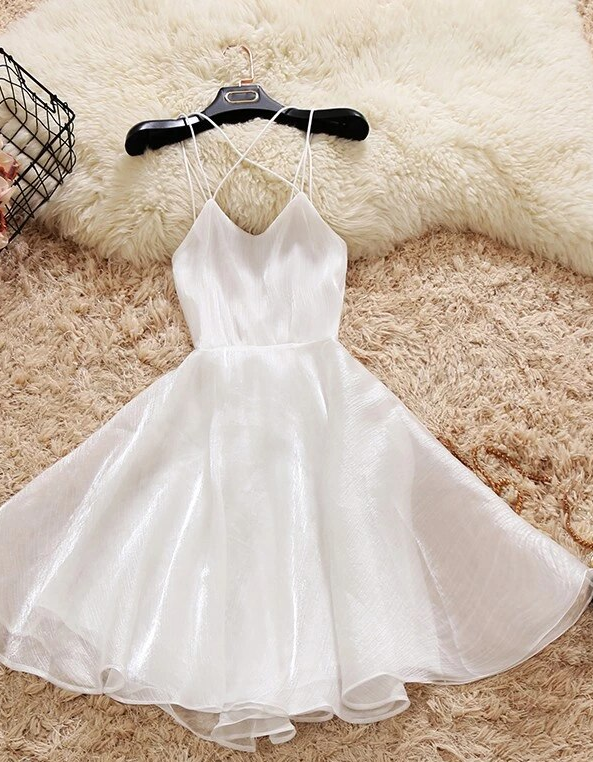 Spaghetti Straps Cute Short Homecoming Dresses Event Dresses Y0250