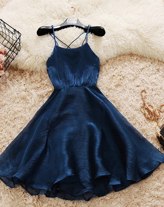 Spaghetti Straps Cute Short Homecoming Dresses Event Dresses Y0250