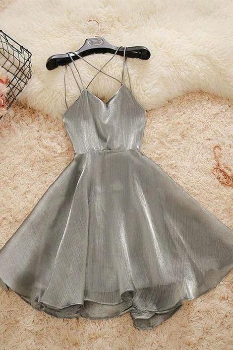 Spaghetti Straps Cute Short Homecoming Dresses Event Dresses Y0250