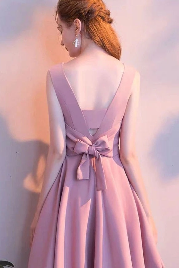 Elegant Cute Pink Short A Line Homecoming Dress Y0254