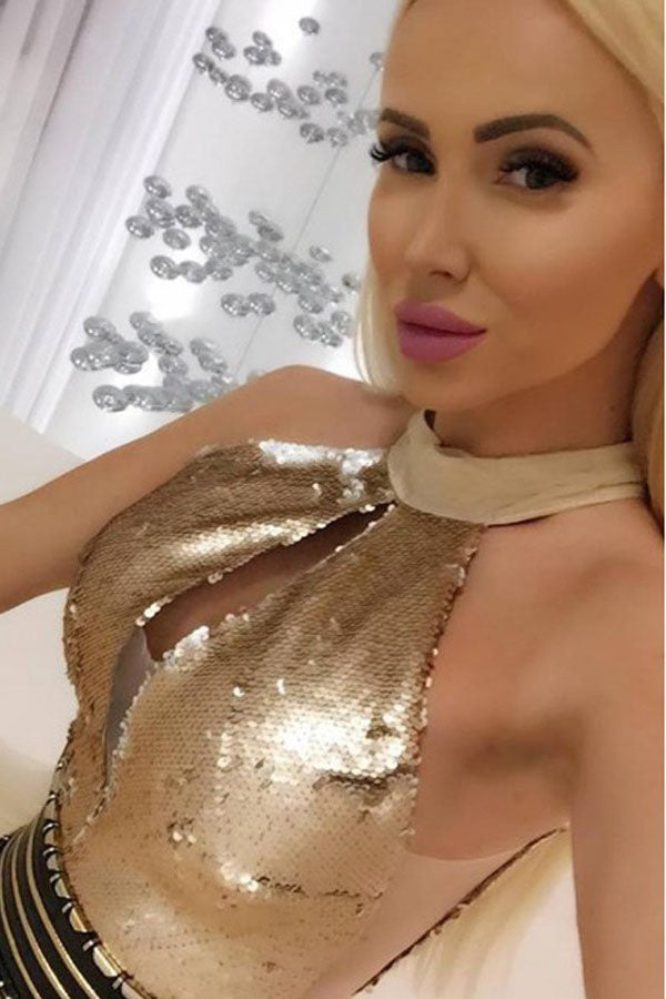 Sexy A Line High Neck Short Tulle Homecoming Dresses N987