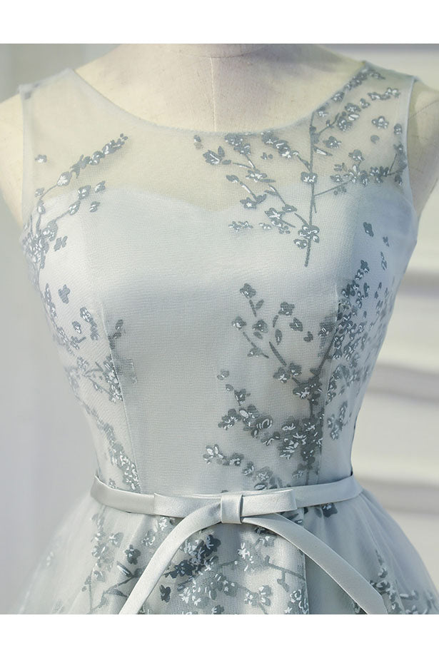 Cute A Line Sleeveless Appliqued Homecoming Dresses