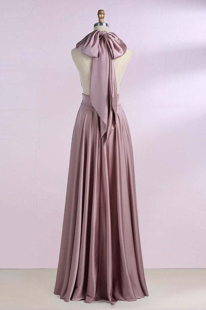 Blush Convertible Prom Bridesmaid Dresses Floor Length Bridesmaid Dresses N1548