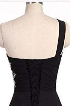 A Line Ombre One Shoulder Sleeveless Homecoming Dresses N1674