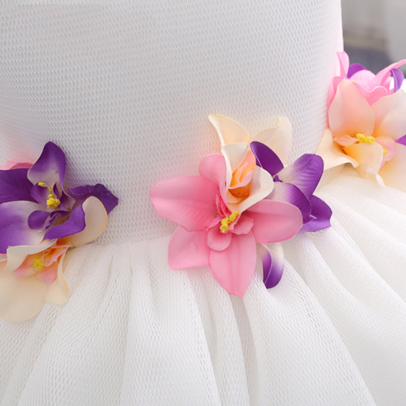 A Line Flower Girl Dress with Applique Unique Sleeveless Flower Girl Dress with Flower F058