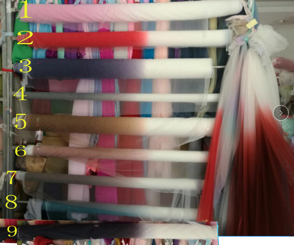 Ombre Tulle Strapless A Line Floor Length Elegant Prom Dresses N1700