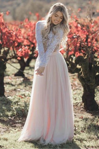 products/two_piece_long_sleeve_tulle_pink_wedding_dress.jpg