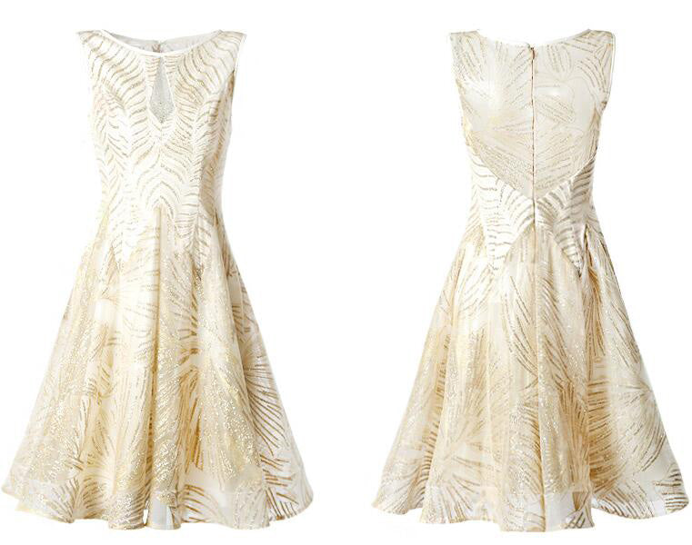 Gorgeous A Line Knee Length Homecoming Dresses with Rhinestones Princess Party Dresses N1982