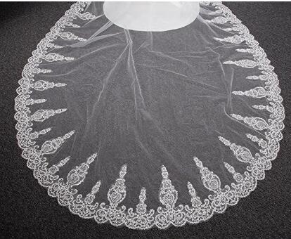 ElieHouse Women's Custom Made Sequins Sparkly Cathedral Wedding Bridal Veil+Comb V005