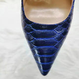 High-heels with Dark Blue Pattern Fashion Women Party Shoes yy27