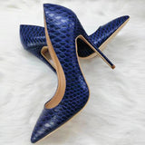 High-heels with Dark Blue Pattern Fashion Women Party Shoes yy27