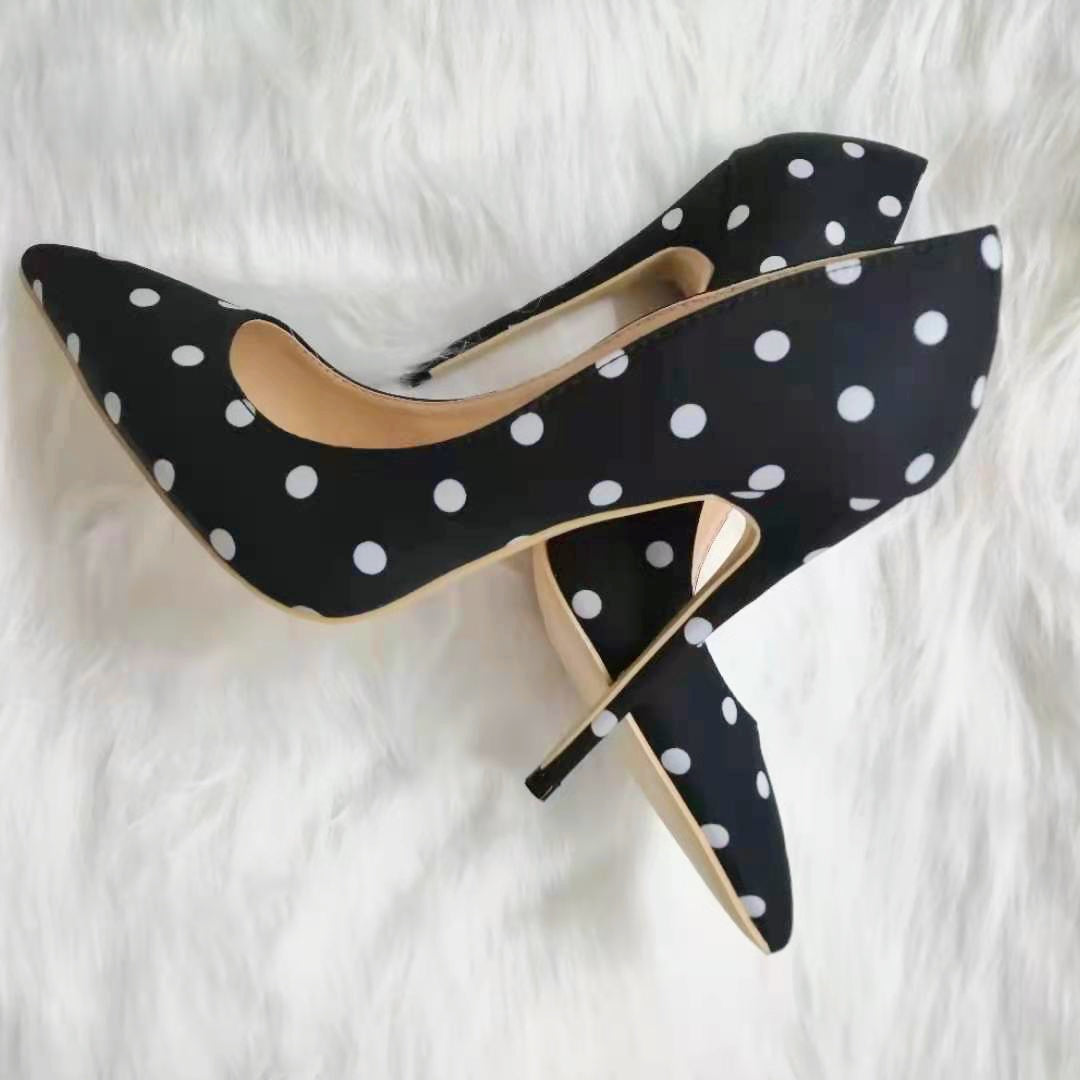 High-heels with Polka Dot Pattern Fashion Women Party Shoes yy28