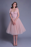 Pink Lovely Sweetheart Neckline Short Prom Dress Homecoming Dress N380