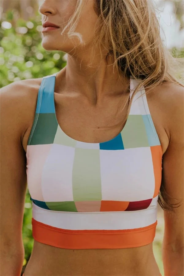 simiswim - Multi-Colored Pixel Color block Bikini