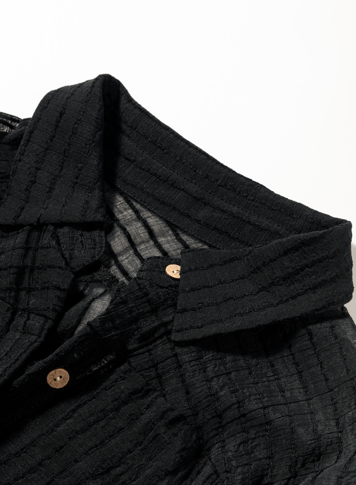 simiswim - Black Solid Color Tie Sun-proof Belt Sexy V Neck Cover Up