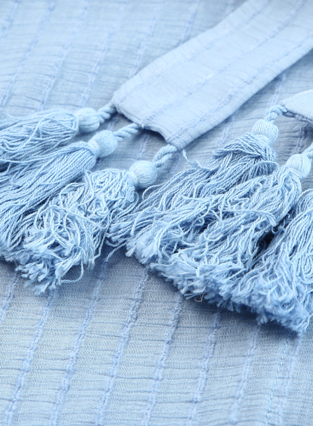 simiswim - Black Solid Color Tie Sun-proof Belt Sexy V Neck Cover Up