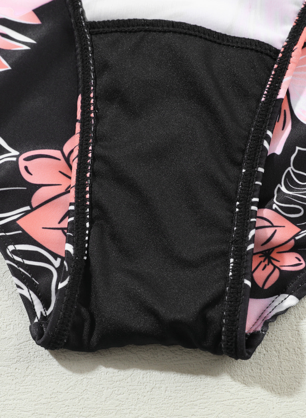 simiswim - Floral Print Simple High Waist Swim Short