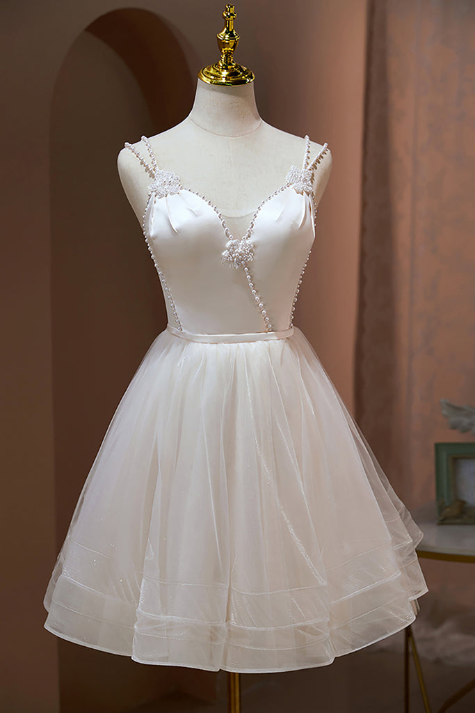 A-line Gorgeous Homecoming Dress with Pearls LJ0550