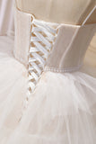 A-line Sweetheart Straps Cupcake Prom Dress with Beads LJ0554